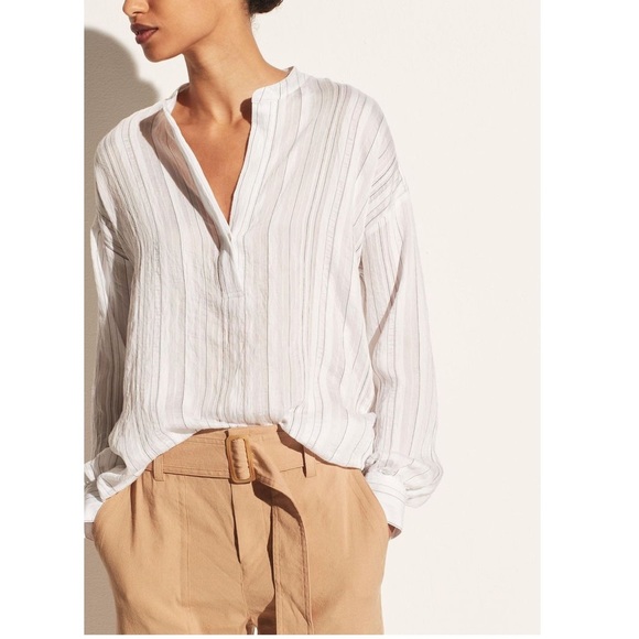 vince drapey stripe pullover